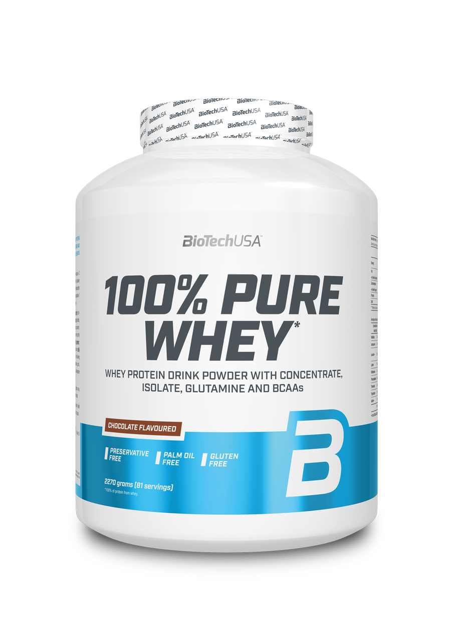 Сироватковий протеїн концентрат BioTech 100% Pure Whey (2270 г) біотеч пур вей bourbon vanilla