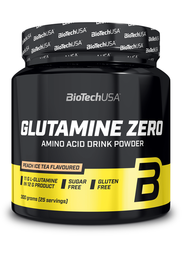 Глютамин BioTech Glutamine Zero (300 г) біотеч зеро peach ice tea