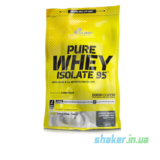 Сироватковий протеїн ізолят Olimp Pure Whey Isolate 95 (600 г) олімп пур вей полуниця