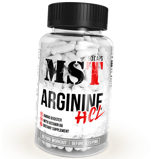 Купити LАргінін MST Arginine HCL (90 капсул) гідрохлорид мпс в Києві