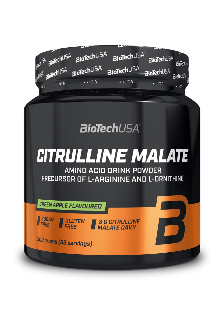 Л-Цитруллин малат BioTech Citrulline Malate (300 г) біотеч green apple