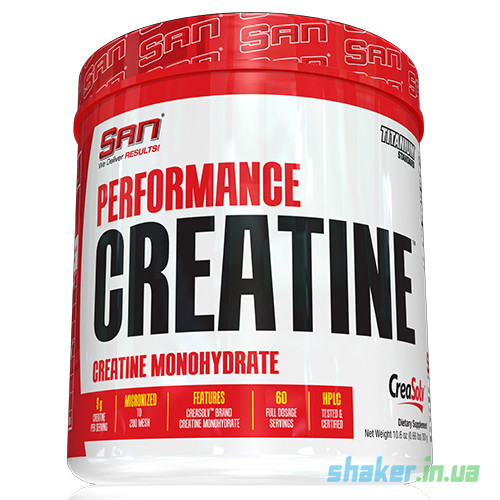 Креатин моногідрат SAN Performance Creatine (300 г) сан перфоманс unflavored