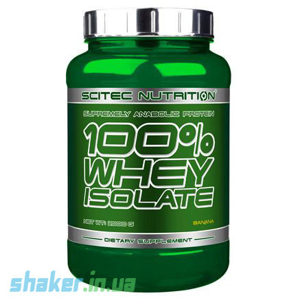 Сироватковий протеїн ізолят Scitec Nutrition 100% Whey Protein Isolate (2 кг) Скайтек вей banana