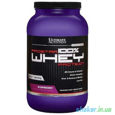 Сироватковий протеїн ізолят Ultimate Nutrition Prostar Whey 100% (907 г) ультімейст простар вей raspberry