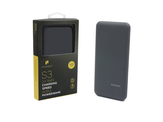 Power bank PURIDEA S3 15000mAh Li-Pol Grey & White