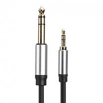 Аудіокабель інструментальний для музичного обладнання Alitek TRS 3.5 мм — 6.3 мм (1.8 м), фото 2