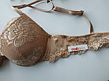 Бюстгальтер lormar myclass бежевий мереживний з пуш-ап лормар, фото 4