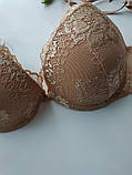 Бюстгальтер lormar myclass бежевий мереживний з пуш-ап лормар, фото 5
