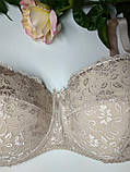 Бюстгальтер 95е з шикарною підтримкою roksa 2396 на поролоні бежевий мереживною, фото 3