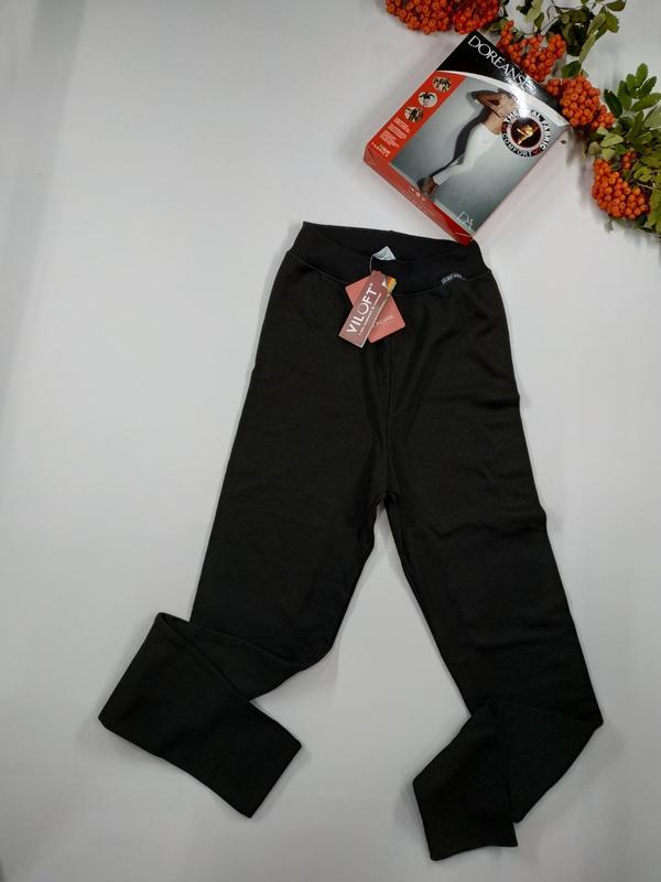 Теплі та стильні жіночі термолосини doreanse 8060-8065 доренс чорного кольору, фото 1