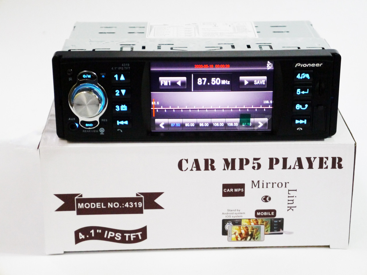 Автомагнітола MP5 4319 екран 4.1 Bluetooth AV-in Пульт на кермо