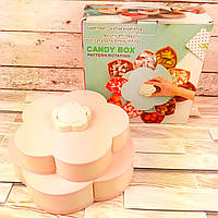 Органайзер для сладостей Candy Box (2 яруса) менажницы для фруктов конфет орехов и сухофруктов Настоящие фото