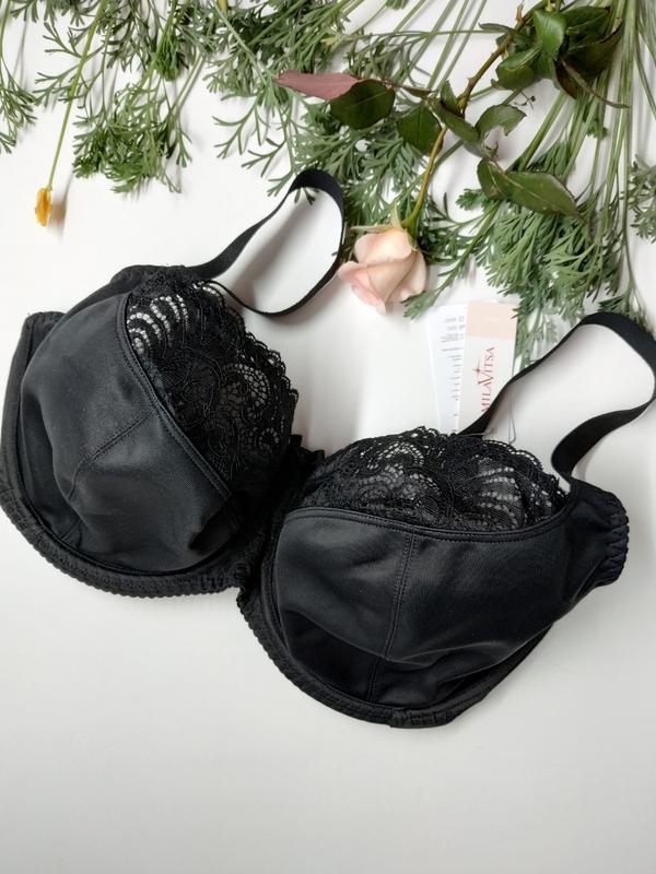 Бюстгальтер чорний з мереживом м'який milavitsa 102830, фото 1