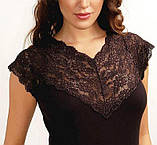 Жіноча блуза чорна з мереживом розмір 44.С violana barbara, фото 2