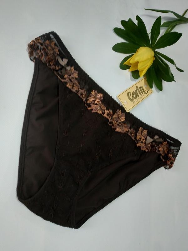 Красиві жіночі трусики corin 02985 шоколадного кольору розмір 2ХL. ХХL, фото 1