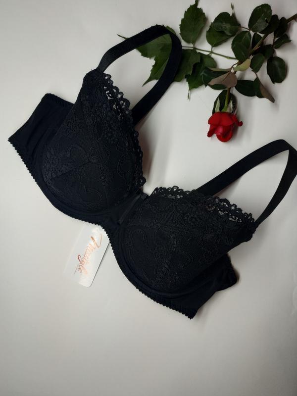 Чорний.з мережива на поролоні Беларуський бюстгальтер misstyle 2545, фото 1