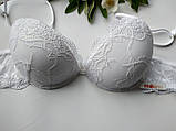 Бюстгальтер lormar class білий з мережива на пуш-ап лормар клас, фото 3