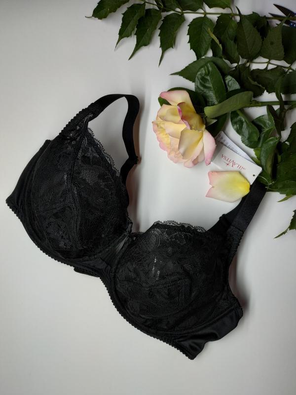 Вишуканий чорний з мереживом бюстгальтер 117180 milavitsa (мілавиця), фото 1