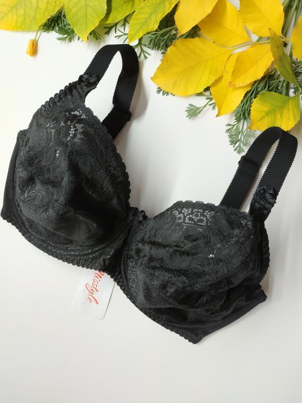 Бюстгальтер чорний з мереживом misstyle 505 розмір 75Н, фото 1