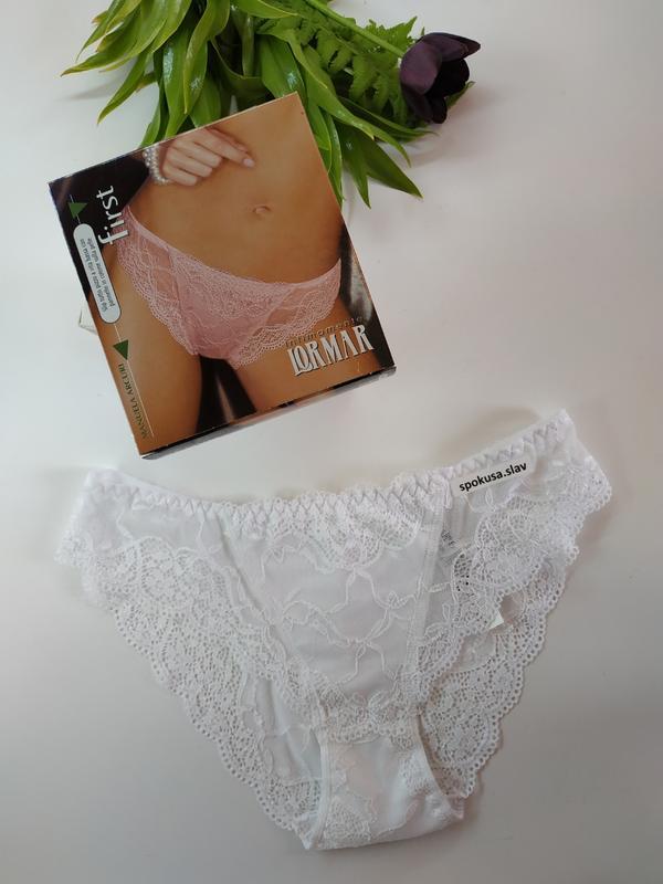 Труси жіночі сліпи з мережива білі lormar first лормар, фото 1