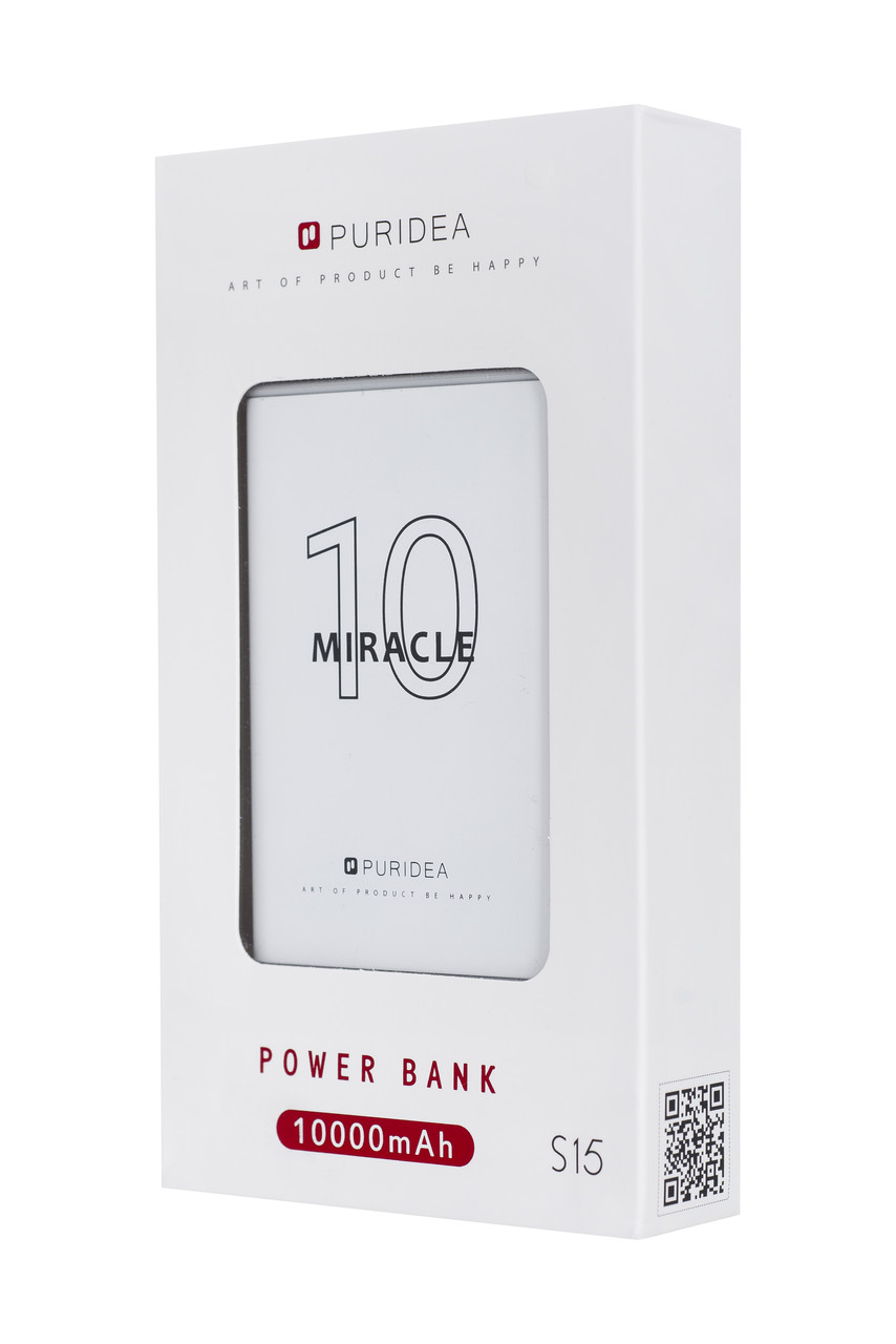 Power bank PURIDEA S15 10000mAh Li-Pol White