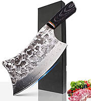Кухонний ніж тесак 20 см із кованої нержавіючої сталі в подарунковій коробці (FSSKC-18)