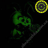 Жіноча приталена футболка "Зайчик", що світиться, малюнок світиться в темряві 42/44, фото 2