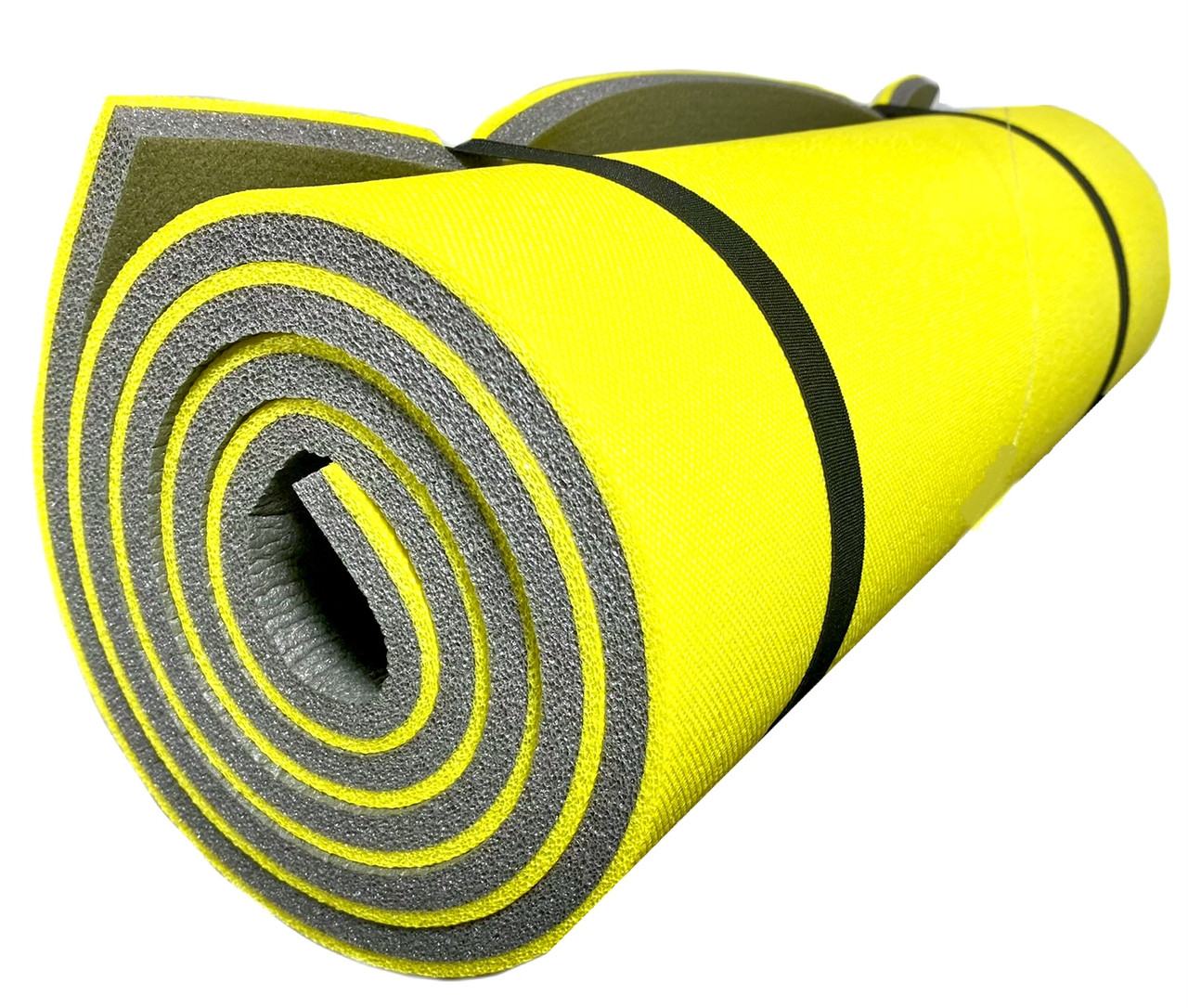 Килимок туристичний 10 мм двошаровий універсальний для походу і туризму 1800х600 мм, Yellow/Gray