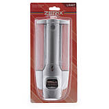 Дозатор для рідкого мила настінний сірий Zerix LR407 (ZX2718), фото 3