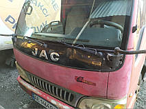 Производство и замена лобового стекла триплекс на грузовике JAC 1045 в Никополе (Украина). 3