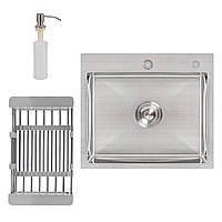 Кухонна мийка Lidz H5045 3.0/1.0 мм Brush (LIDZH5045BRU3010)