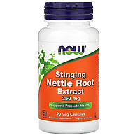 Экстракт корня крапивы 250 мг Now Foods Stinging Nettle Root Extract 90 вегетарианских капсул