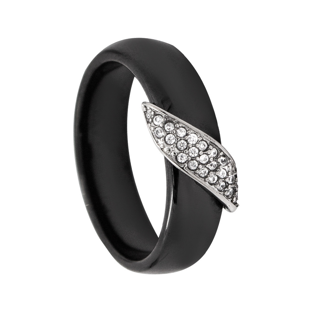 Кольцо "Листик" Чёрная Керамика — Купить Недорого на Bigl.ua (1441386831)