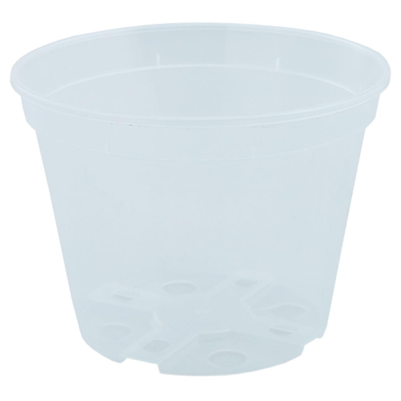 Вазон дренажний 11х8 см 0.55 л прозорий Алеана, фото 1