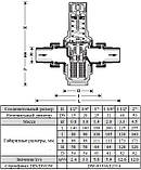 Регулятор тиску з вбудованим фільтром PN16, DN15, до 40°C, 1,5-6 бар, НР 1/2", латунь Honeywell, фото 2