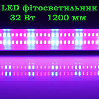 LED Фітосвітильник для рослин1200 мм 32 Вт T8-IP20-1.2 L 32W R:B=4:2 4 червоних 2 синіх