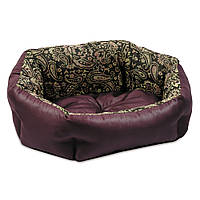 Лежак для собак Природа «Кокос 3» 64х50х22 см. орнамент/бордо