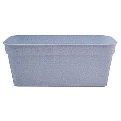 Вазон балконний Глорія 50х18 см 9 л білий флок Алеана