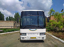 Производство и замена лобового стекла триплекс на автобусе Irizar Everest на шасси Scania K113 в Никополе (Украина). 3