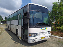 Производство и замена лобового стекла триплекс на автобусе Irizar Everest на шасси Scania K113 в Никополе (Украина). 5