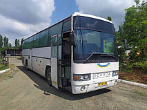 Производство и замена лобового стекла триплекс на автобусе Irizar Everest на шасси Scania K113 в Никополе (Украина). 6