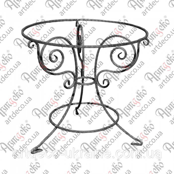 Стіл круглий кований D-860х810 Арт. 68.006, фото 1