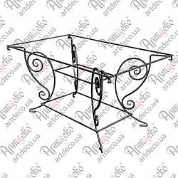 Стіл прямокутний кований 900х1500х800 Арт. 68.007