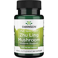 Гриб Чжу Линь, Swanson, Zhu Ling Mushroom, 400 мг, 60 капсул