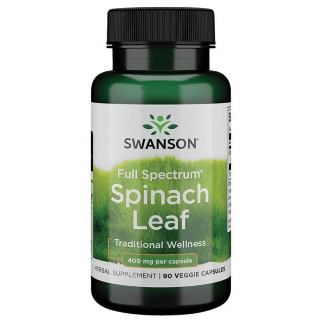 Листя шпинату повного спектру, Spinach Leaf, Swanson, 400 мг, 90 капсул