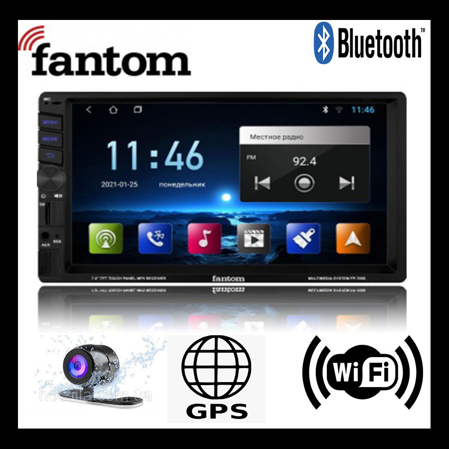 Автомагнітола 2 din android WiFi bluetooth gps Fantom Fp-7094