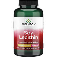 Лецитин соєвий, 1200 мг 90 капсул, Lecithin, Swanson