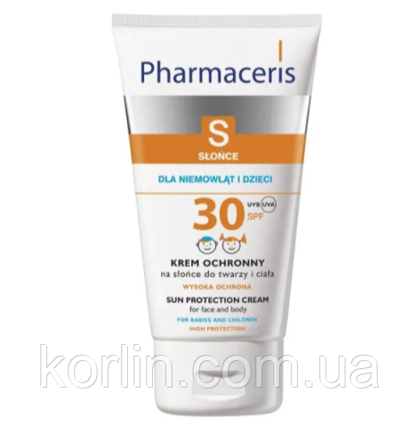 Pharmaceris S Сонцезахисний Крем Для немовлят від 6 місяців SPF30 125 мл Польща Доставка з ЄС