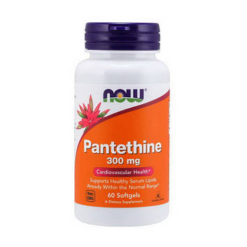 Пантетин (Прекурсор коензиму А) Нау Фудс / Now Foods Pantethine 300 mg (60 softgels)