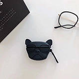 Чохол для навушників AirPods Pro бульдог чорний, фото 2